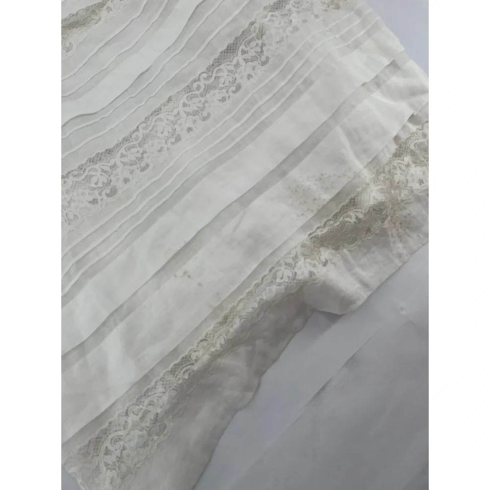 DOEN Skirt Chestnut Petal Wings Floral L White Good